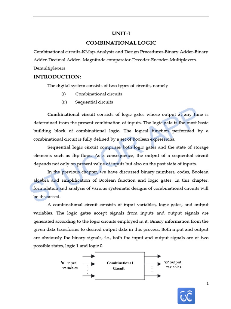 Combinational Logic Circuit Design Guide | PDF | Logic Gate ...