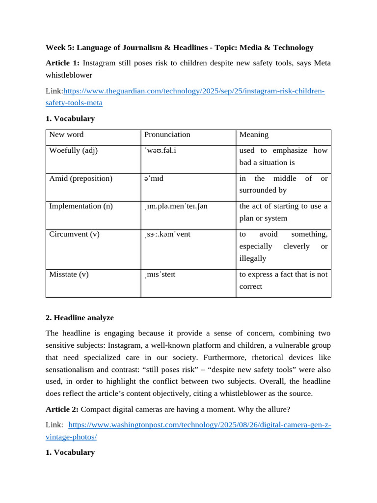 Journalism Language & Headline Analysis | PDF | Perception | Psychology