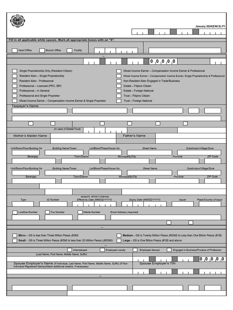 BIR Form 1901 Registration Guide | PDF | Invoice | Taxes