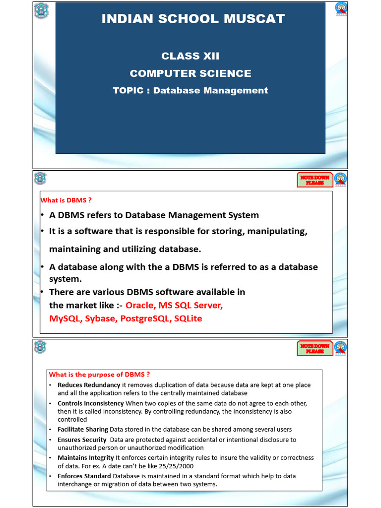 Database Management System Overview | PDF | Sql | Databases