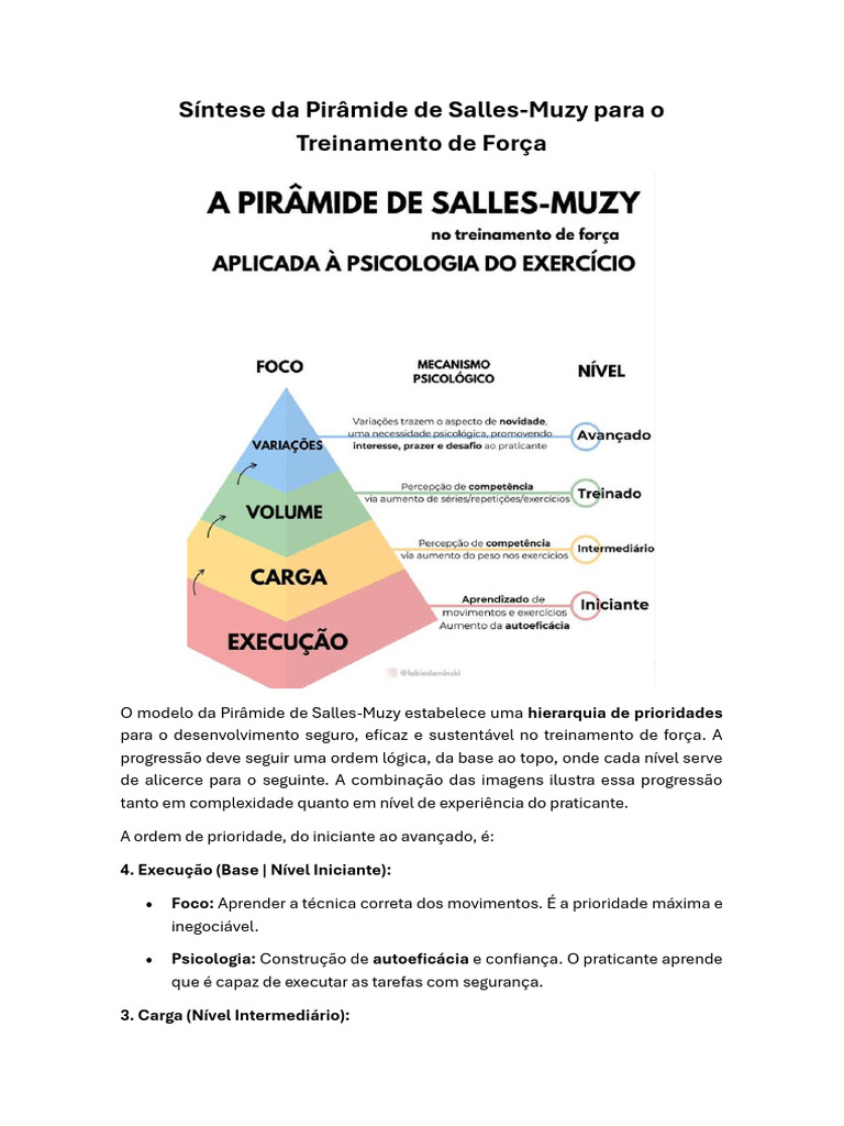 Pirâmide de Salles-Muzy no Treinamento | PDF
