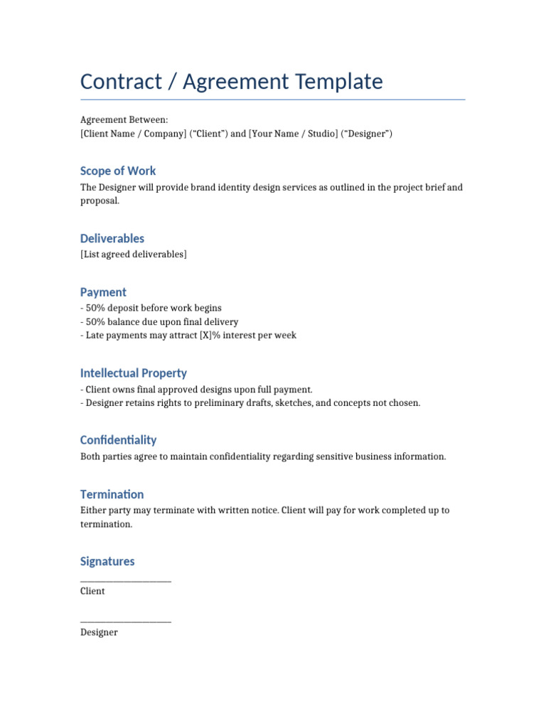 Contract Agreement Template | PDF
