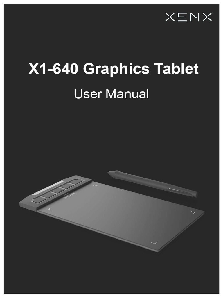 X1-640 Graphics Tablet User Manual | PDF | Tablet Computer | Keyboard ...