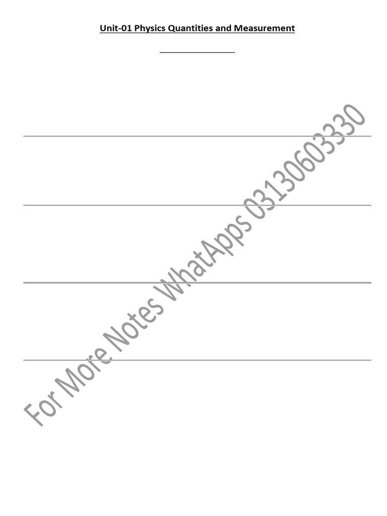 Physics Measurement and Quantities Guide | PDF | Significant Figures ...