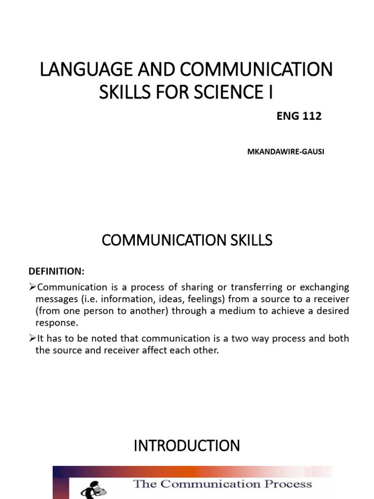 Language and Communication Skills For Science I | PDF | Communication ...