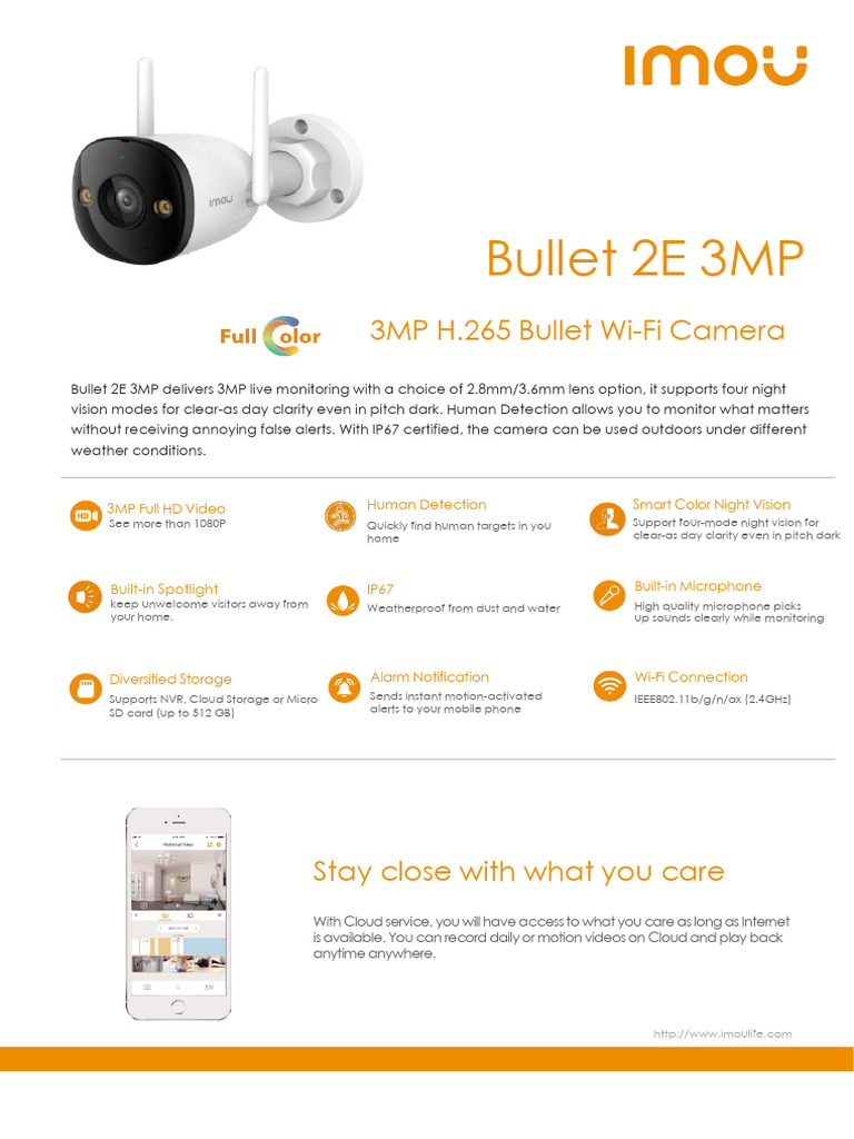 3MP H.265 Wi-Fi Bullet Camera Review | PDF | Wi Fi | Smartphone