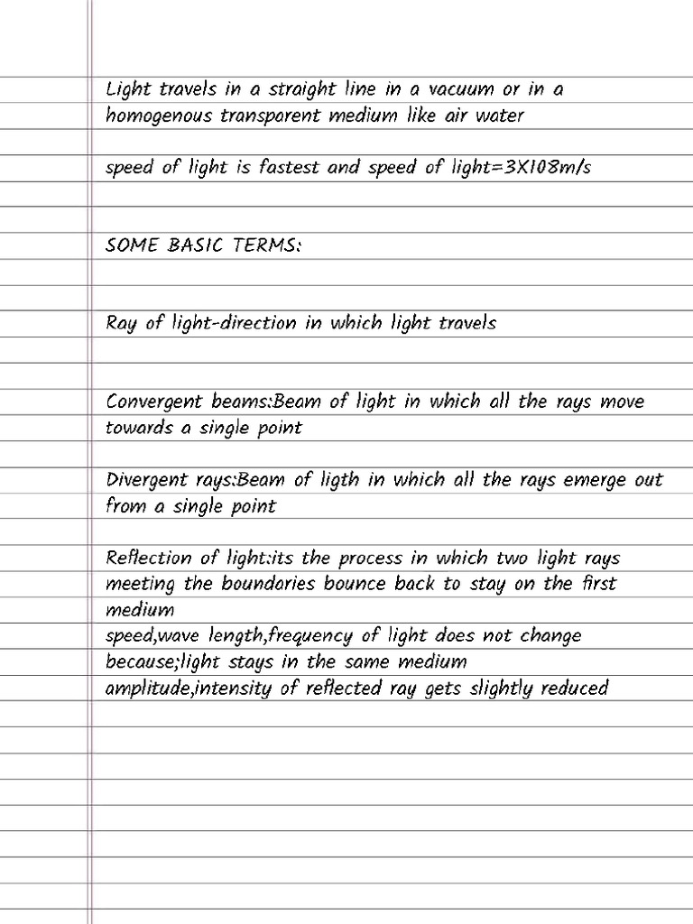 Physics Chapter Light | PDF