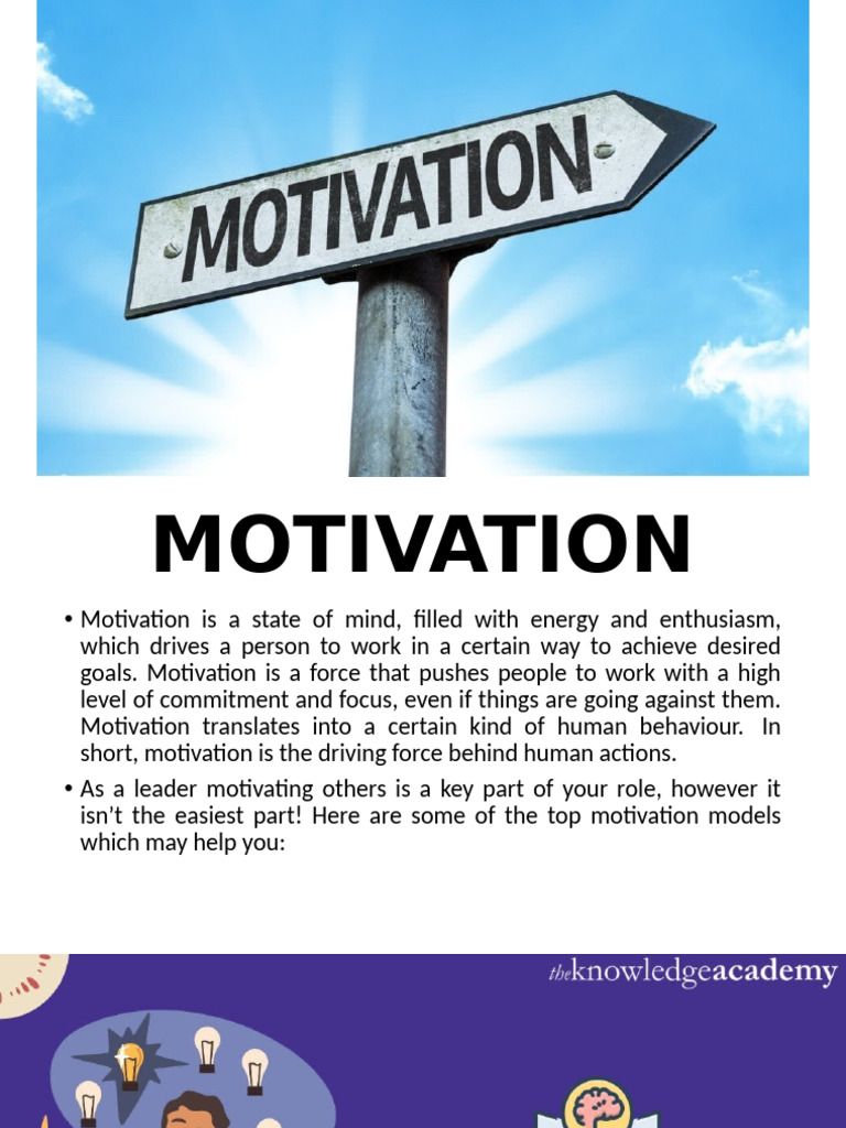 Key Motivation Theories Explained | PDF | Motivation | Motivational