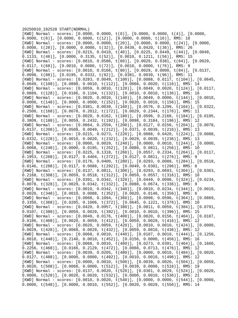 Normal Scores and RMS Data Analysis | PDF