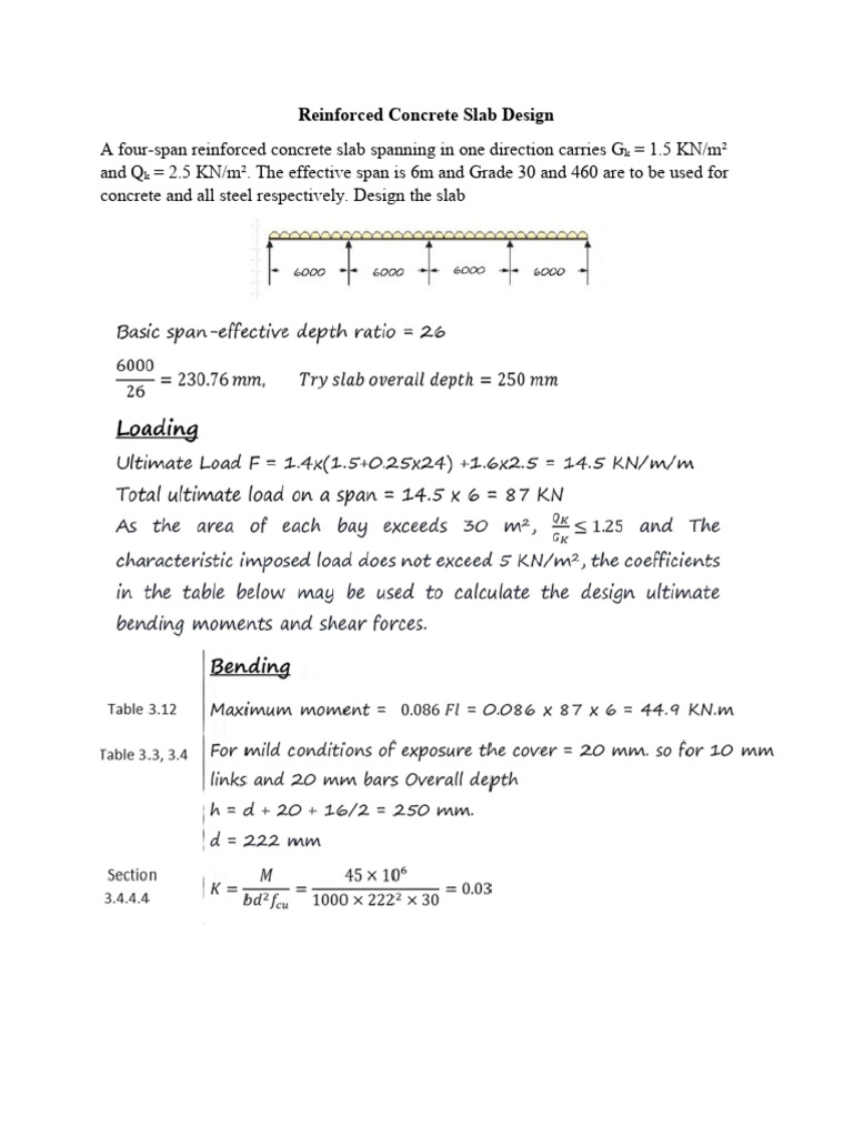 Reinforced Concrete Slab and Column Design | PDF | Beam (Structure ...