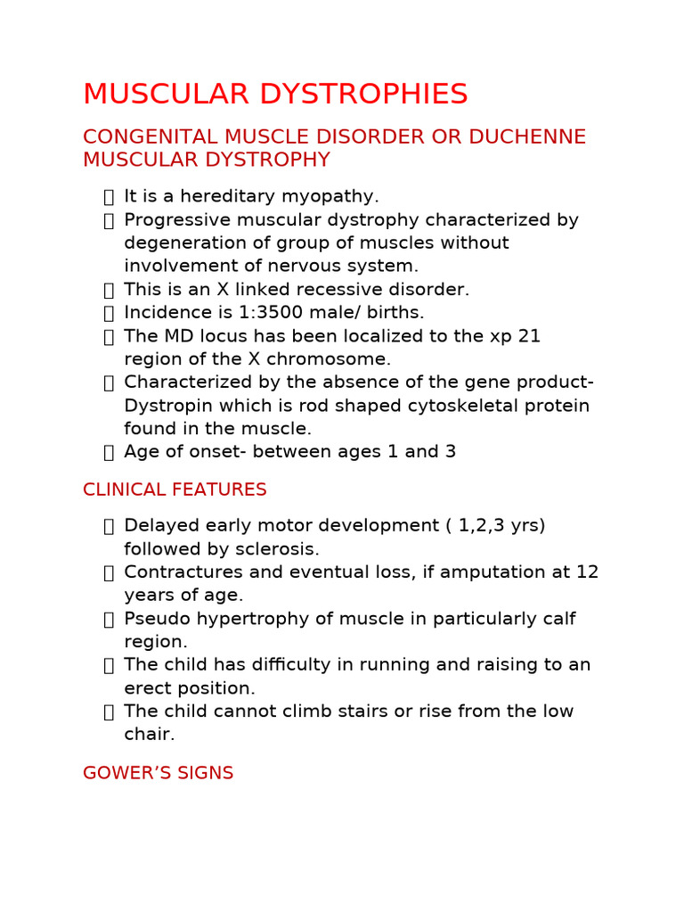 Duchenne Muscular Dystrophy Overview | PDF