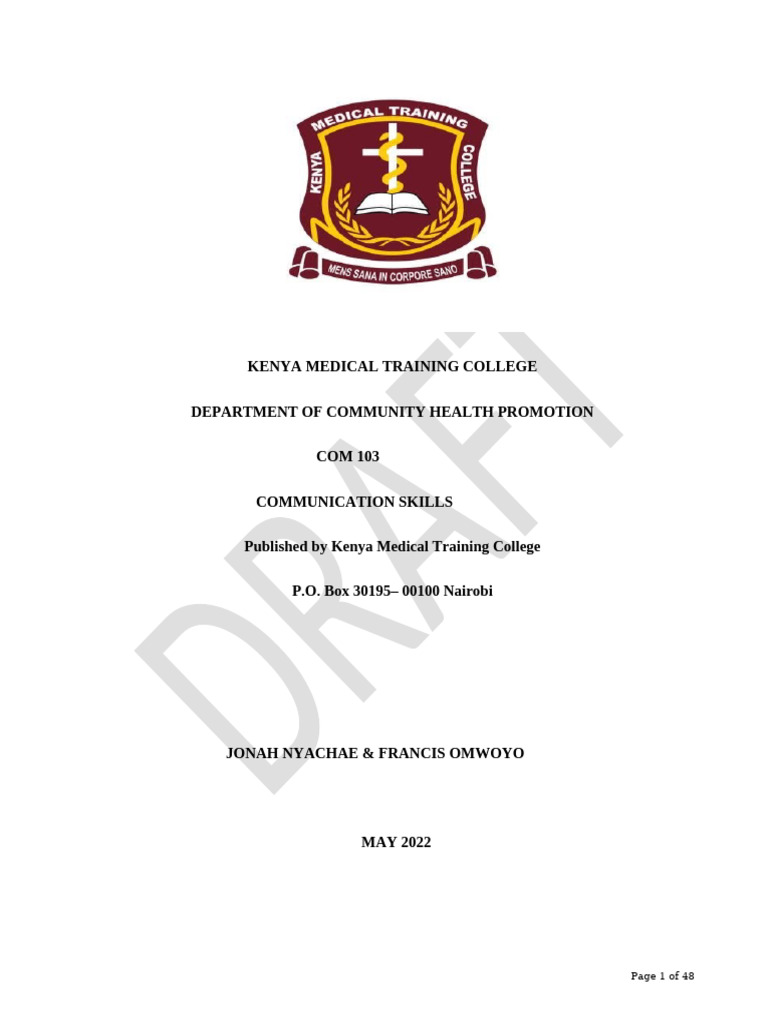 Communication Skills Module Overview | PDF | Communication | Nonverbal ...