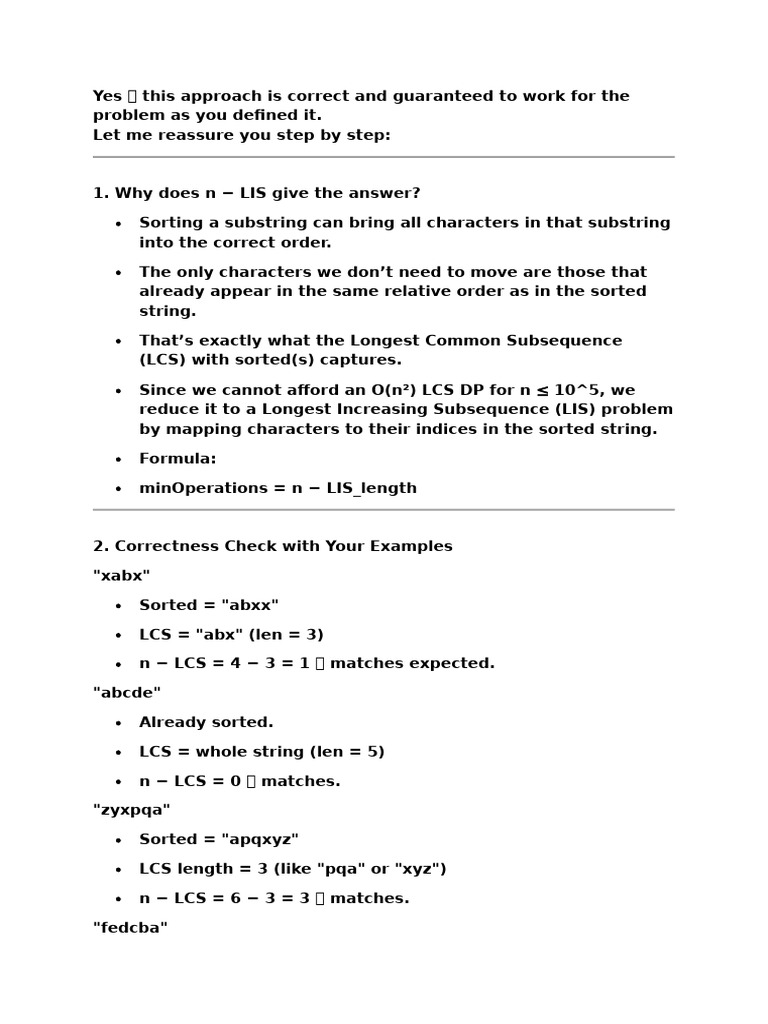 Optimized Solutions To LCS | PDF