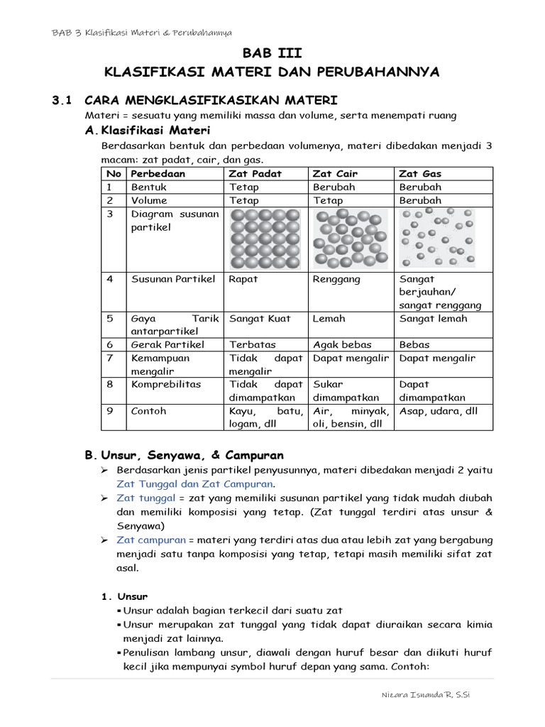 BAB 3 Klasifikasi Materi Bagian 1 | PDF