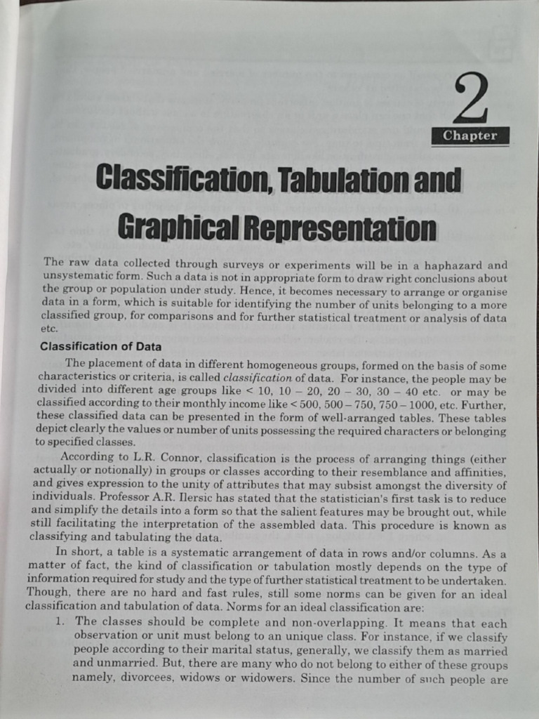 Data Classification and Tabulation Guide | PDF | Cartesian Coordinate ...