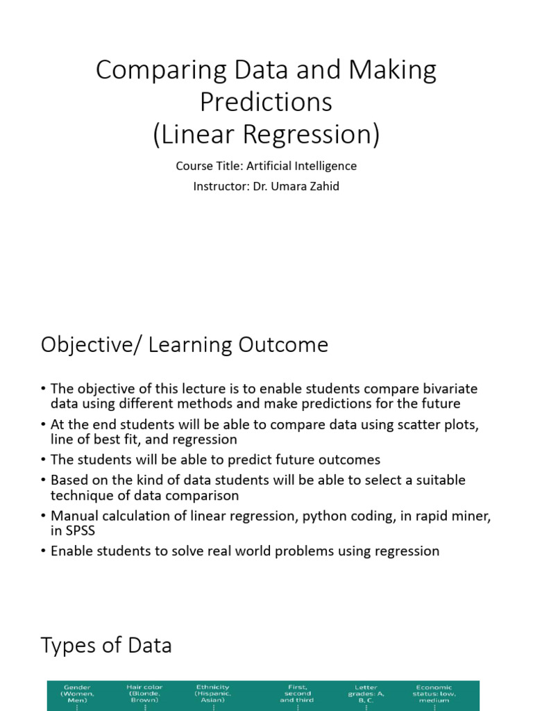 Linear Regression for Data Prediction | PDF | Linear Regression ...