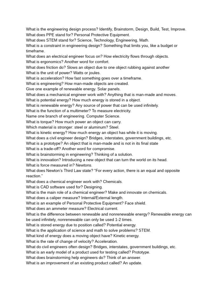Key Concepts in Engineering Basics | PDF