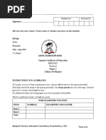 Uneb s4 Uce 2025 Biology Paper 1 With Answers | PDF | Leaf | Plant Stem