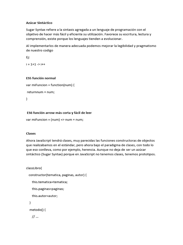 Azúcar Sintáctico y Webpack en JavaScript | PDF | Script Java ...