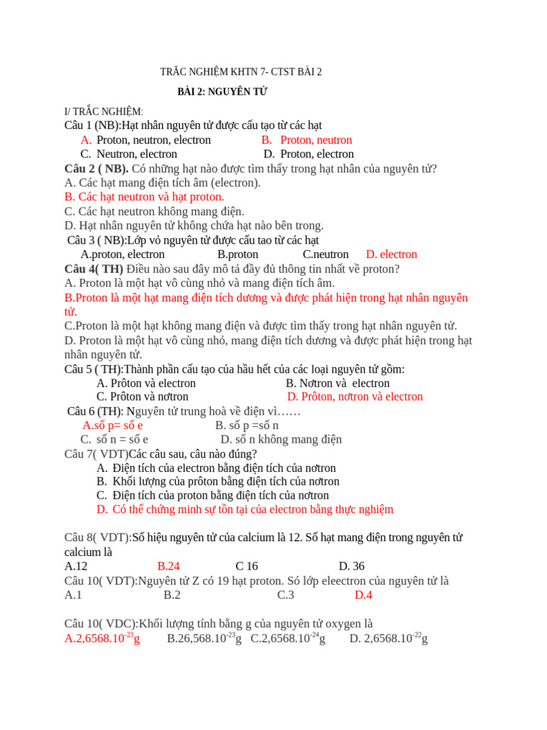 Bài 2 KHTN 7 CTSTXST | PDF