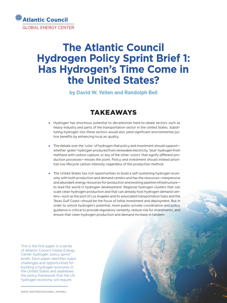 AC HydrogenPolicySprint 1 | PDF | Climate Change Mitigation | Hydrogen ...