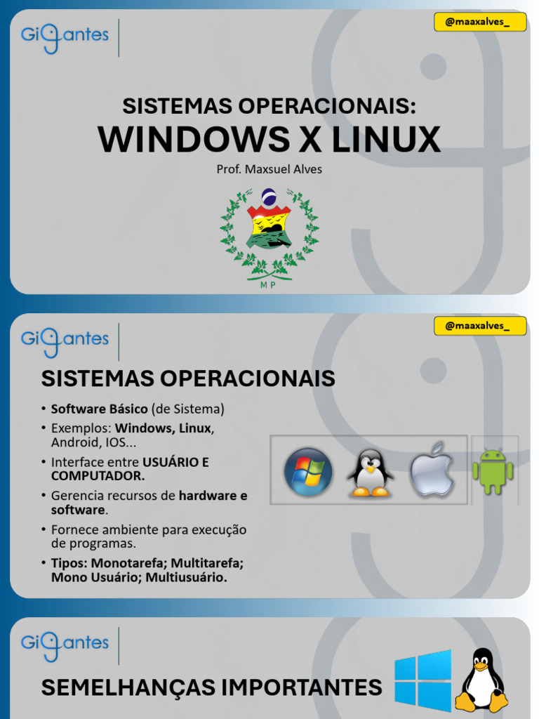 Comparativo: Windows vs Linux | PDF | Linux | Microsoft Windows