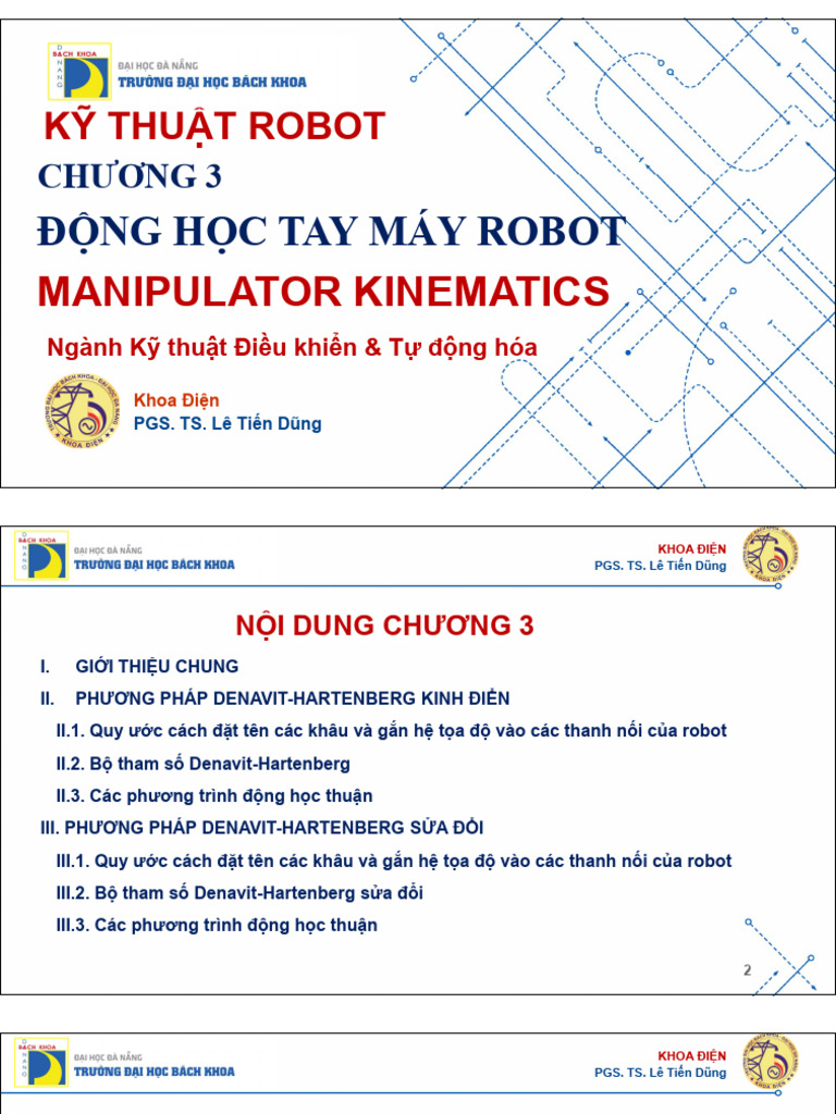 Ky Thuat Robot - Chuong 3 | PDF