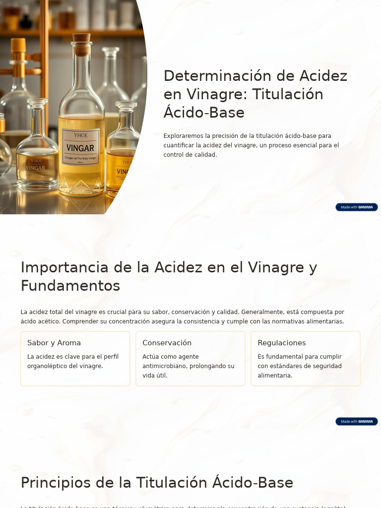 Titulación Ácido-Base en Vinagre | PDF | Valoración | Química