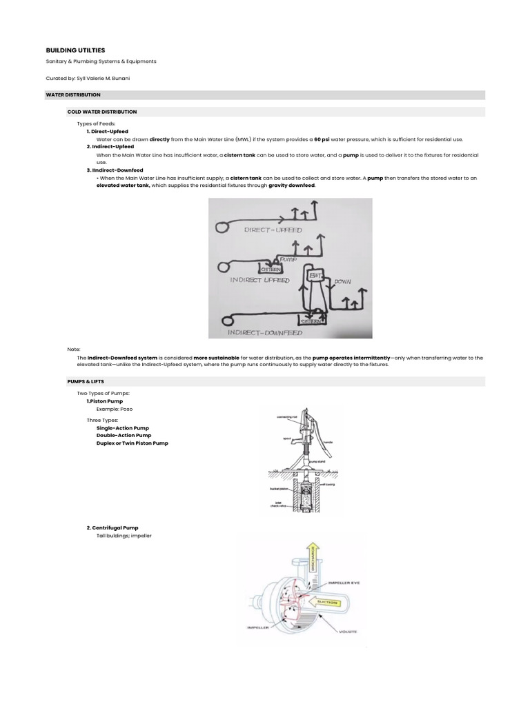 Plumbing Systems and Water Distribution Guide | PDF | Water Heating | Pump
