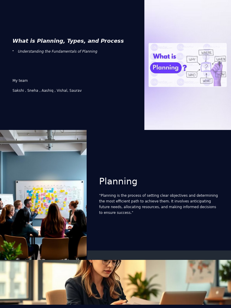 Understanding Planning: Types & Process | PDF | Goal | Strategic Planning