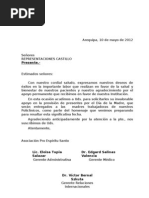 Carta de Donacion de Silla de Ruedas