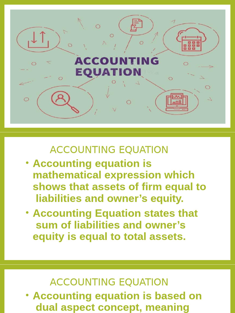 Understanding the Accounting Equation | PDF | Equity (Finance ...