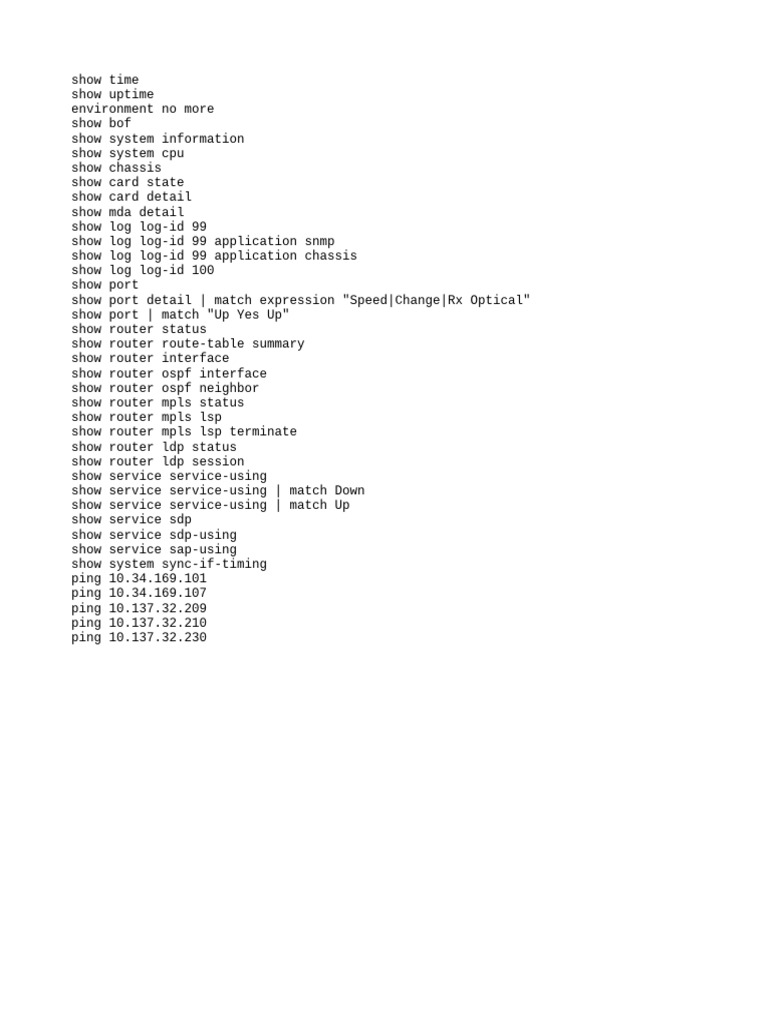 Network Command Reference Guide | PDF