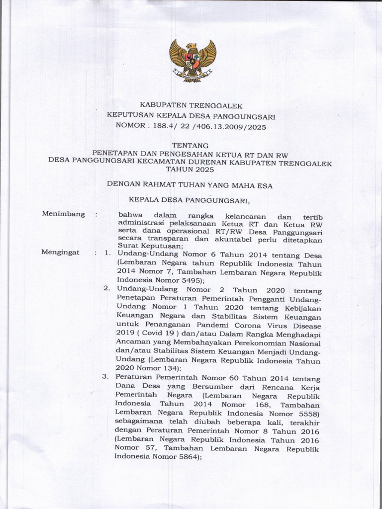 SK RT RW | PDF