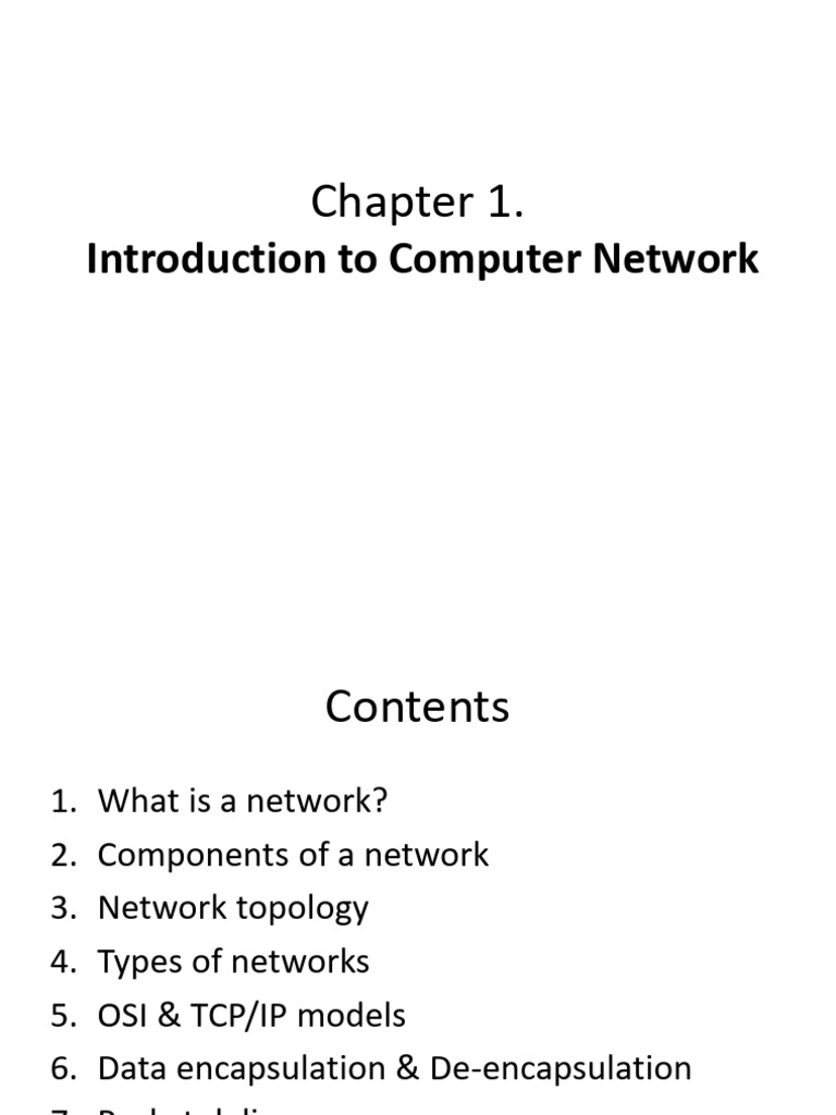 Introduction to Computer Networks | PDF | Computer Network | Local Area ...