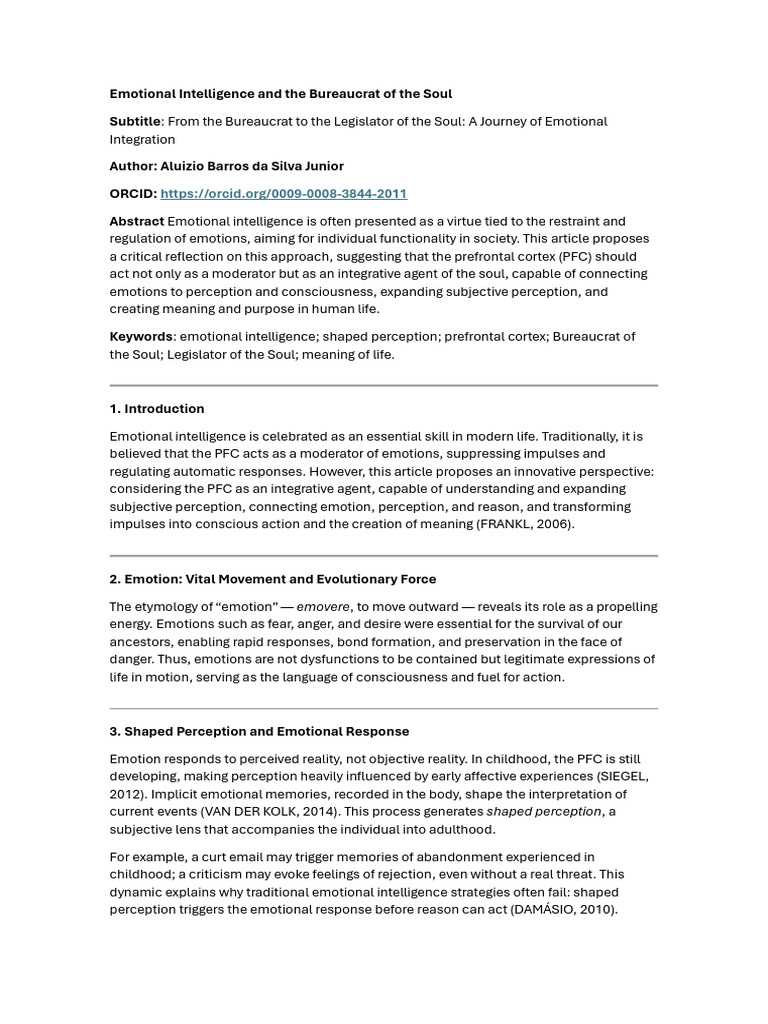 Emotional Intelligence and Soul Integration | PDF | Emotions ...