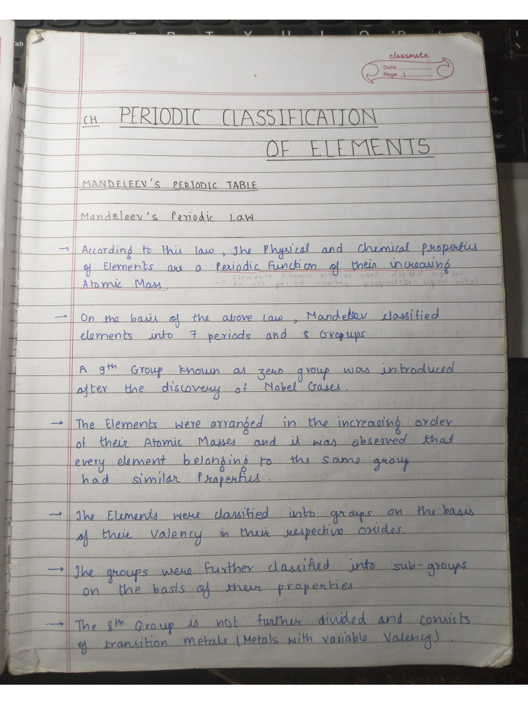 Periodic Classification 11th g7 Saumya Sir Notes B - 250718 - 102531 | PDF