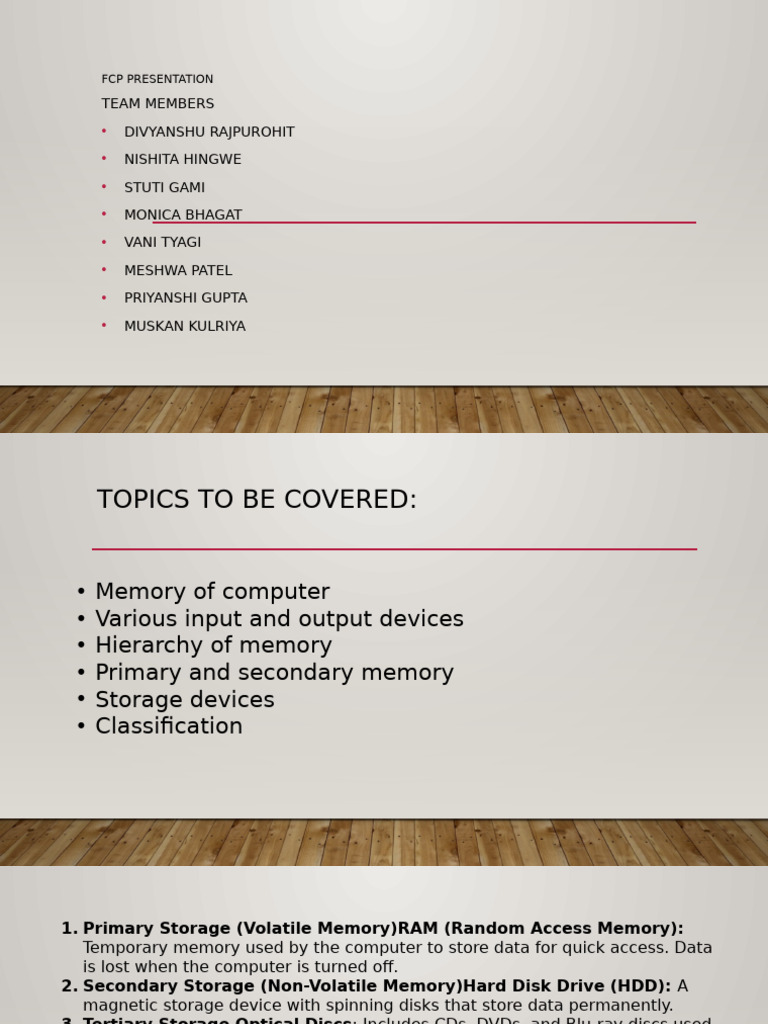 Computer Memory and Storage Overview | PDF | Computer Data Storage ...