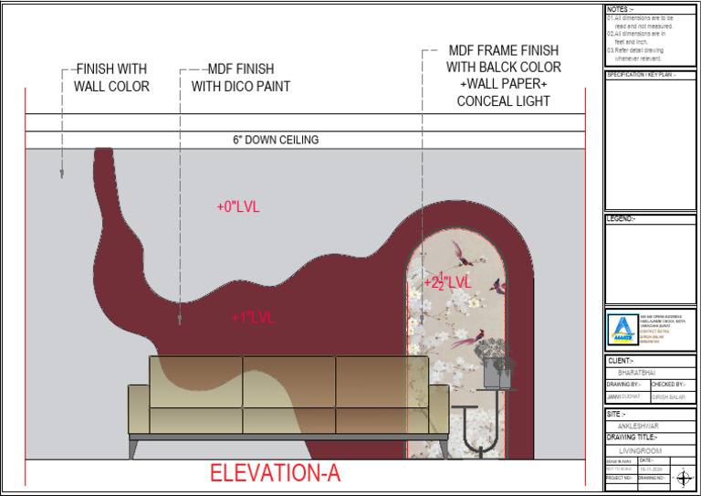 Sofa Backwall Design Specifications | PDF