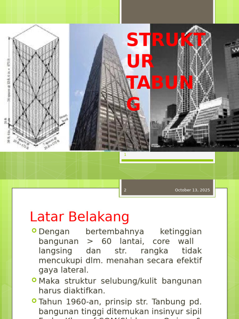 Struktur Rangka Tabung pada Bangunan Tinggi | PDF
