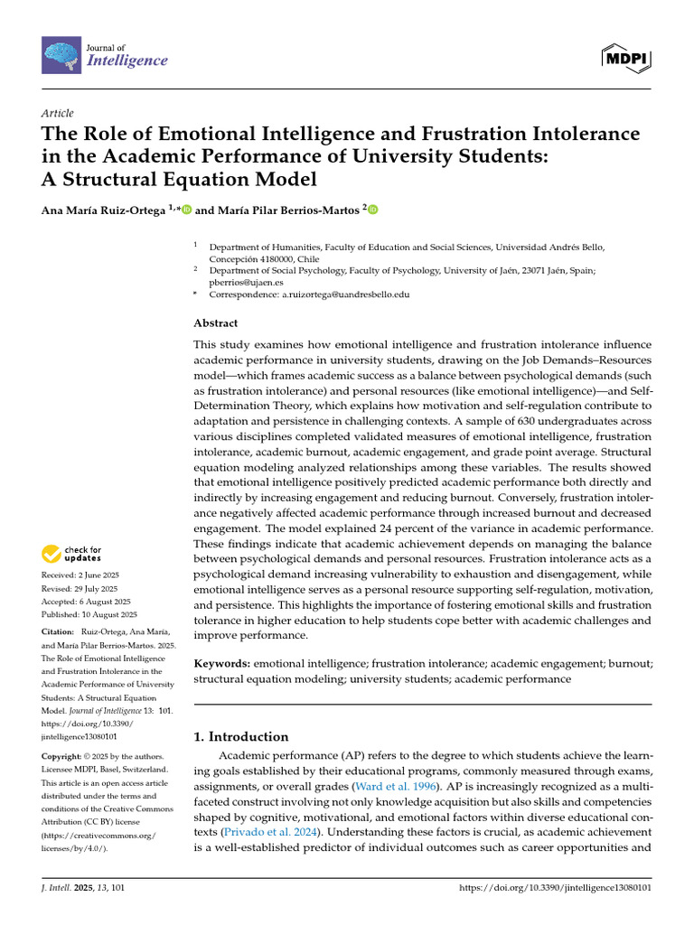 Emotional Intelligence's Impact on Academic Performance | PDF ...
