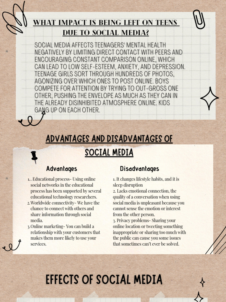 Social Media's Impact on Teen Mental Health | PDF | Adolescence ...