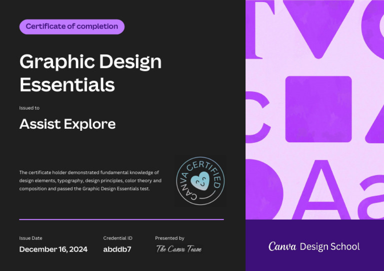 Graphic Design Essentials Certificate | PDF