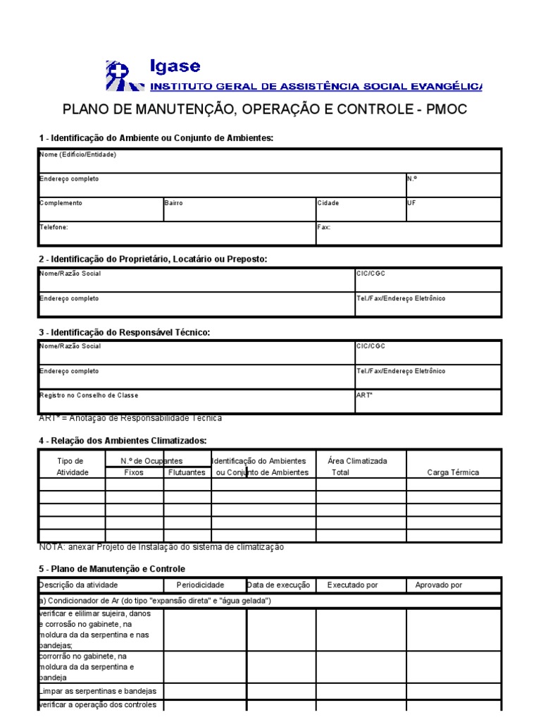 7335365-Modelo-de-PMOC | Ar Condicionado | Corrosão