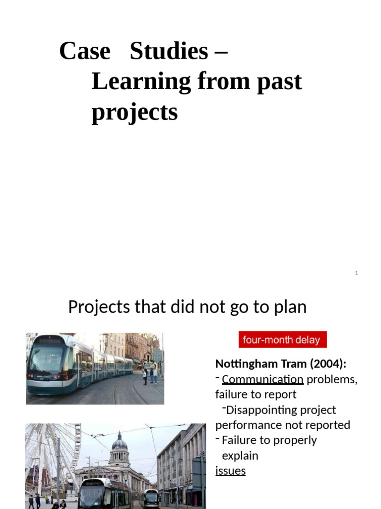 Lessons from Failed Project Case Studies | PDF