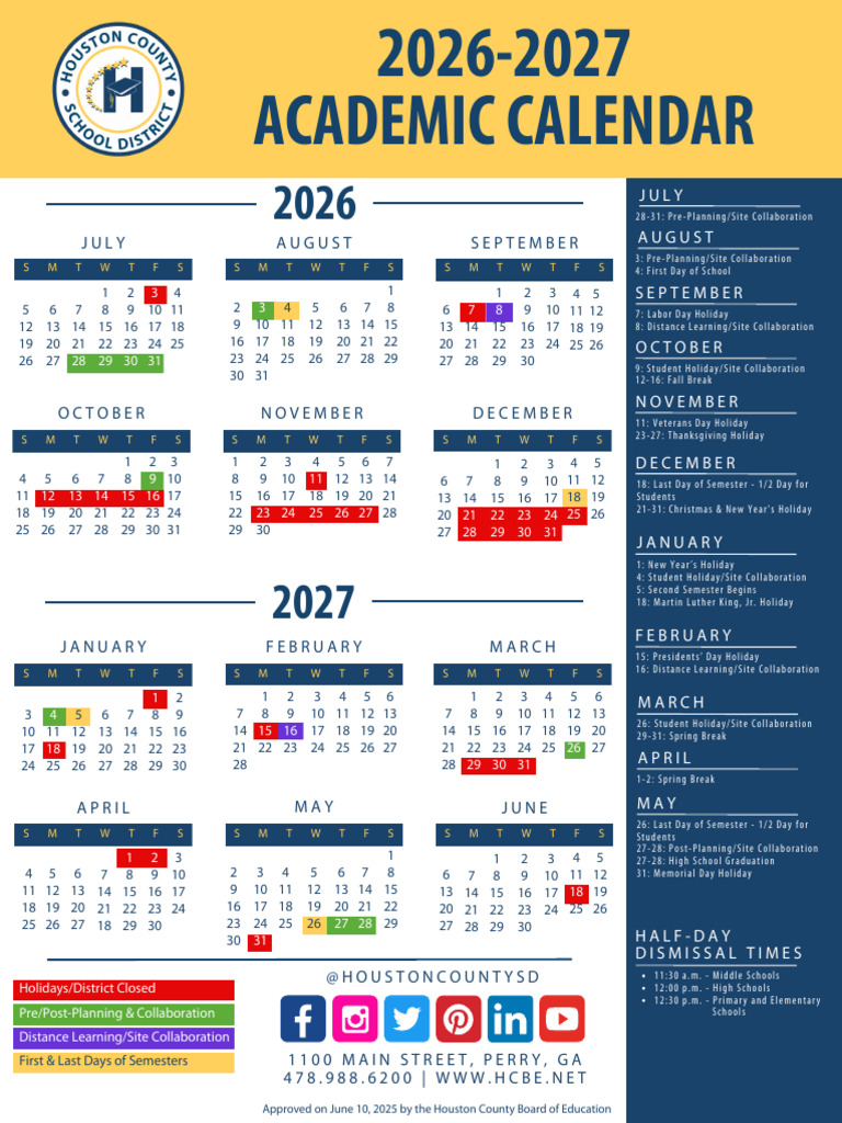 Approved 2026-2027 Academic Calendar | PDF | Academic Term ...
