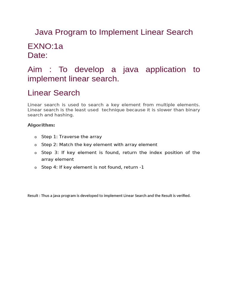 Java Programs for Search and Sort Algorithms | PDF | Theoretical ...