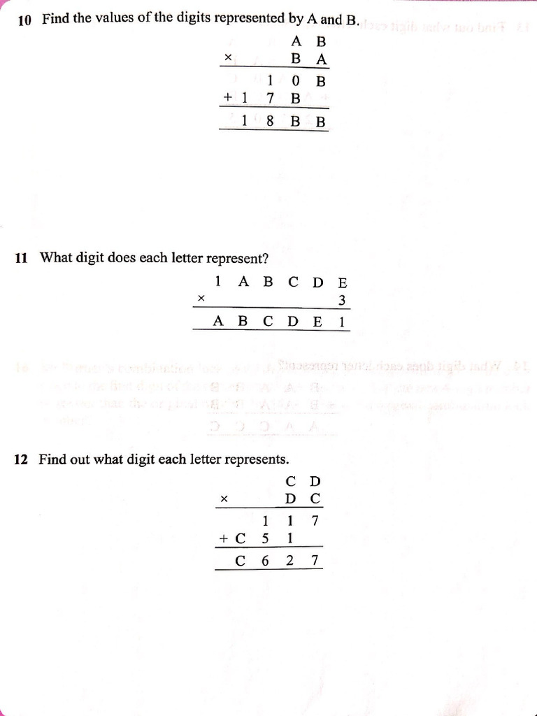 Cryptarithm 4 | PDF