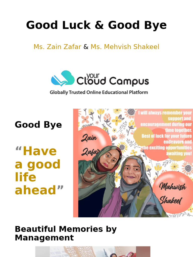 Good Luck & Good Bye | PDF