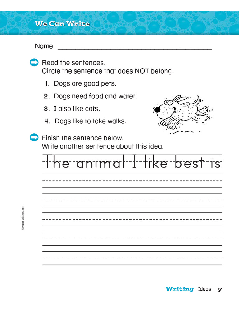 Writing Activities for Kids: Order Ideas | PDF